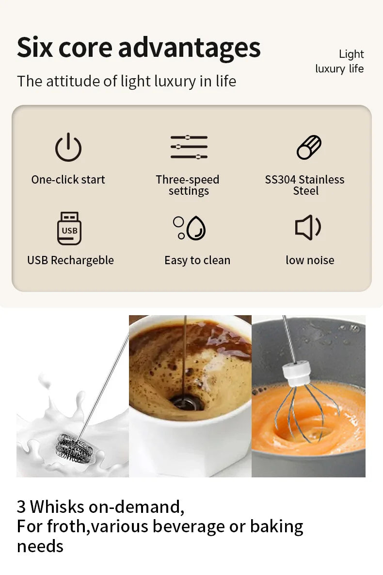 Electric Frother – 3-Speed